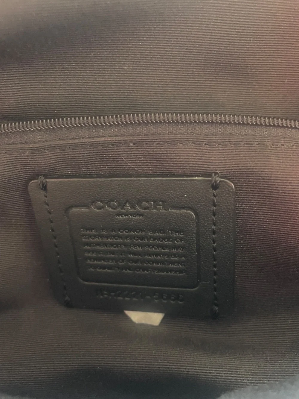 Black leather Coach Backpack